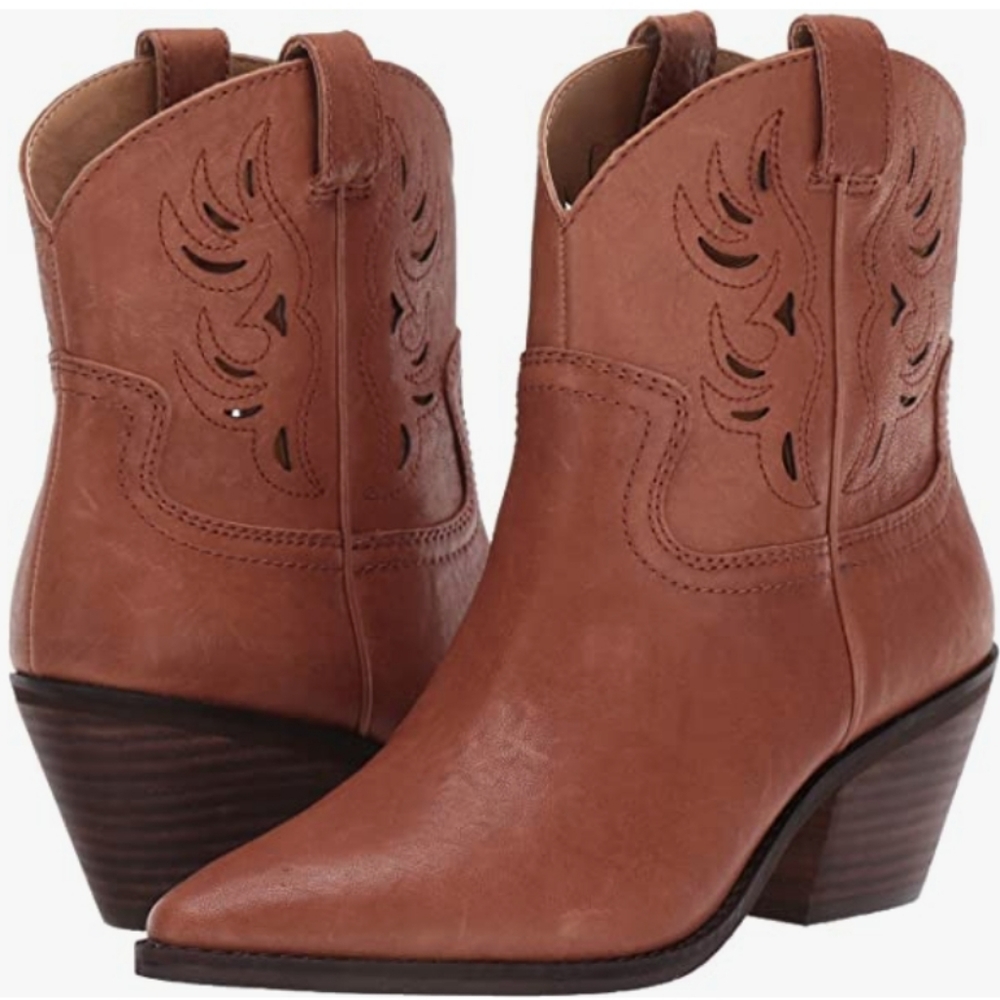Talouse Western Leather Bootie